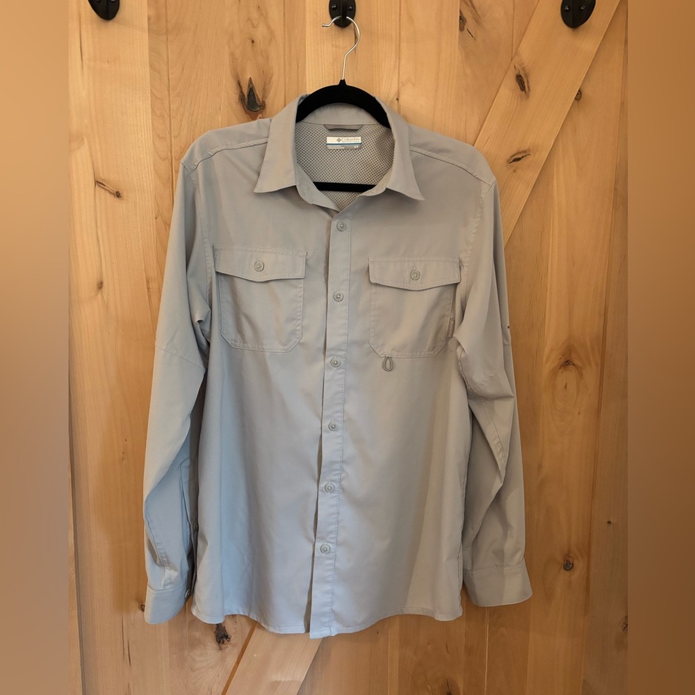 Columbia Men's Gray Long Sleeve Shirt